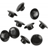 H-BAR CLAMP BOLT CAPS BLACK 10/PK