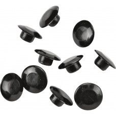 H-BAR CLAMP BOLT CAPS BLACK 10/PK