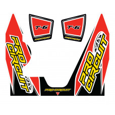 T-6 WRAP/END CAP DECAL YZ450F REPLACEMENT MUFFLER STICKERS