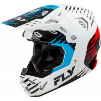 YOUTH FORMULA CP SLICE HELMET WHITE/RED/CYAN YL