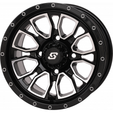 FUSION WHEEL 12X7 5+2 4/110 GLOSS BLK/MACHINED