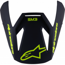 SM3 YOUTH RADIUM VISOR BLACK/YELLOW FLUO MATT