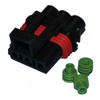DELPHI-PACKARD WEATHERPACK 3-WIRE FEMALE CONNECTOR DELPHI-PACKARD WEATHERPACK 3-WIRE FEMALE CONNECTOR