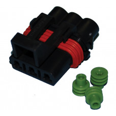 DELPHI-PACKARD WEATHERPACK 3-WIRE FEMALE CONNECTOR