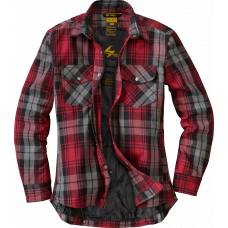 COVERT WOMENS FLANNEL RED/GREY LG