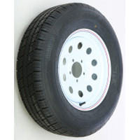 TRAILER TIRE AND WHEEL ASSEMBLY WHITE