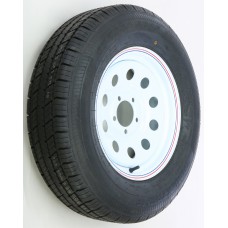 TRAILER TIRE AND WHEEL ASSEMBLY WHITE