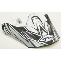 VISOR W/SCREWS RAZ MX-86 MATTE SILVER/WHITE