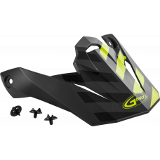 VISOR W/SCREWS FAME MX-86 MATTE DARK GREY/HI-VIS