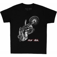 YOUTH FLY DBK WHEELIE TEE BLACK YM
