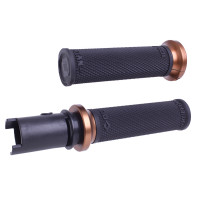 LOCK-ON RUFFIAN GRIPS BLACK/BRONZE CVO `23-24