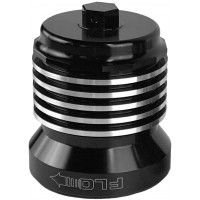 FLO REUSUABLE OIL FILTER BLACK/POLISHED FINS