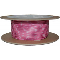 #18-GAUGE PINK/WHITE STRIPE 100' SPOOL OF PRIMARY WIRE