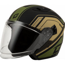 OF-87 DUKE HELMET MATTE BLACK/GREEN 2X