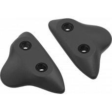 MIRROR BLOCK OFF PLATES PAIR BLACK YAM