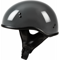 .357 SOLID HALF HELMET GREY LG
