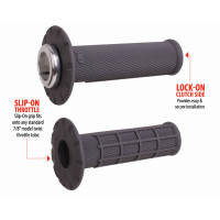 UNIVERSAL LOCK-ON GRIPS HALF-WAFFLE GRAPHITE/SILVER