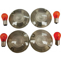 SMOKED TURN SIGNAL LENS KIT FLAT