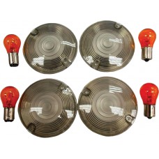 SMOKED TURN SIGNAL LENS KIT FLAT