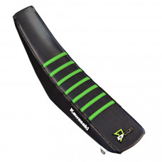 SEAT COVER BLACK W/GREEN RIBS KX450 SEAT COVER BLACK W/GREEN RIBS KX450