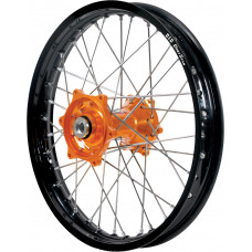 REAR WHEEL 1.85 X 16 ORANGE KITE HUB BLACK RIM