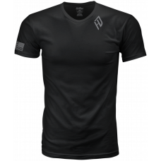 HARDDRIVE SHIELD TEE BLACK/WHITE 2X