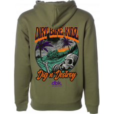 BONEYARD YOUTH HOODIE MILITARY GREEN YS