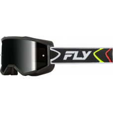 ZONE GOGGLE BLACK/WHITE W/BLACK MIRROR/SMOKE LENS