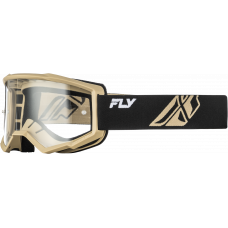 YOUTH FOCUS GOGGLE BLACK/KHAKI W/ CLEAR LENS