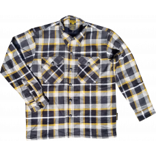 COVERT MOTO FLANNEL WHITE/YELLOW 2X
