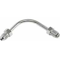 JIC TO -3 TUBE ADAPTER 90 DEGREE LONG CHROME 3/8
