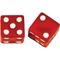VALVE STEM CAPS RED DICE PR