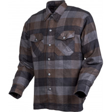 COVERT MOTO FLANNEL BLACK/BROWN/GREY 2X