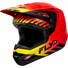 KINETIC MENACE HELMET RED/BLACK/YELLOW LG