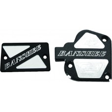 THROTTLE & BRAKE COVER SET BLACK LOGO BANSHEE