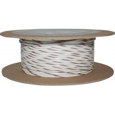 #18-GAUGE WHITE/BROWN STRIPE 100' SPOOL OF PRIMARY WIRE