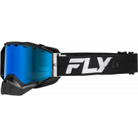 ZONE SNOW GOGGLE BLACK/BLACK W/SKY BLUE MIRROR/BLUE LENS