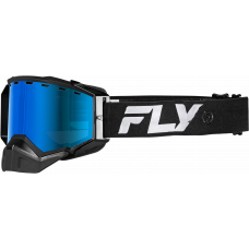ZONE SNOW GOGGLE BLACK/BLACK W/SKY BLUE MIRROR/BLUE LENS