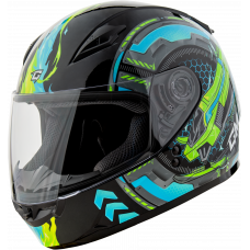 GM-49Y CHARGE HELMET BLACK/BLUE/GREEN YL