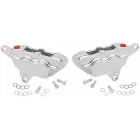 4 PIST FRONT DUAL CALIPER KIT CHROME 84-99 W/ 11.5