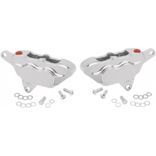 4 PIST FRONT DUAL CALIPER KIT CHROME 84-99 W/ 11.5