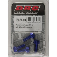 ALUMINUM TAPER BOLTS BLUE M6X16MM 4/PK
