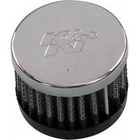 CRANKCASE VENT AIR FILTER DIRECT MOUNT CHROME TOP