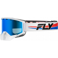 FOCUS SNOW GOGGLE WHTE/RED/BLU W/DARK BLUE MIRROR/SMOKE LENS