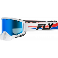 FOCUS SNOW GOGGLE WHTE/RED/BLU W/DARK BLUE MIRROR/SMOKE LENS
