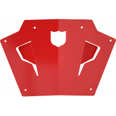FRONT SPORT BUMPER SKID PLATE RED POL