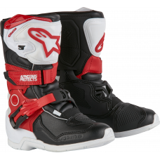 TECH 3S KIDS BOOTS WHITE/BLK/BT RED SZ 1
