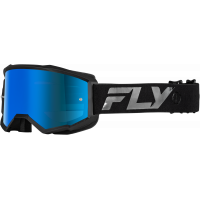 ZONE GOGGLE BLACK/BLACK W/ SKY BLUE MIRROR/SMOKE LENS