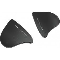 MIRROR BLOCK OFF PLATES PAIR BLACK YAM