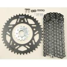 SPROCKET/CHAIN KIT STL/STL 15/43T SIL RX3 520-114L BLK